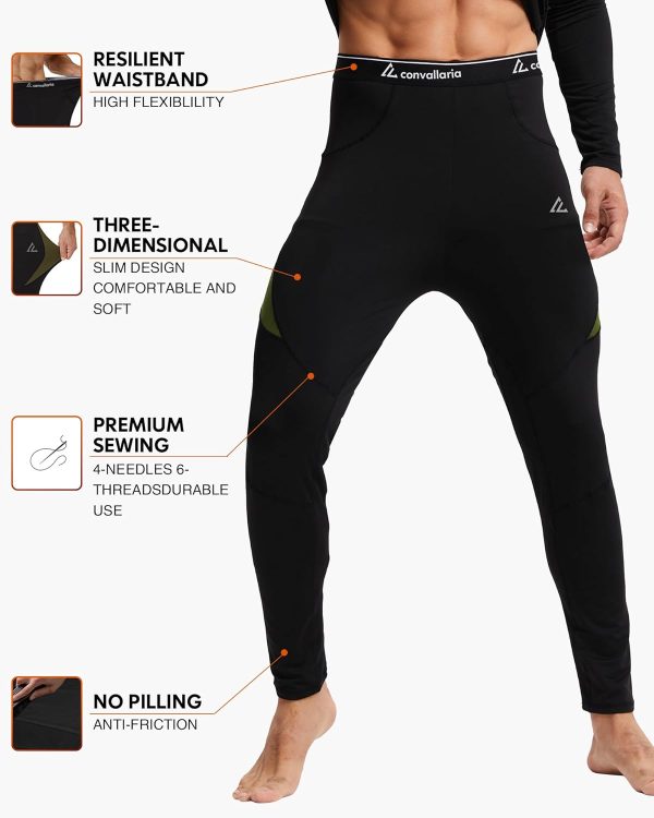CL convallaria Thermal Underwear Long Johns Set Mens Winter Hunting Gear - Image 3