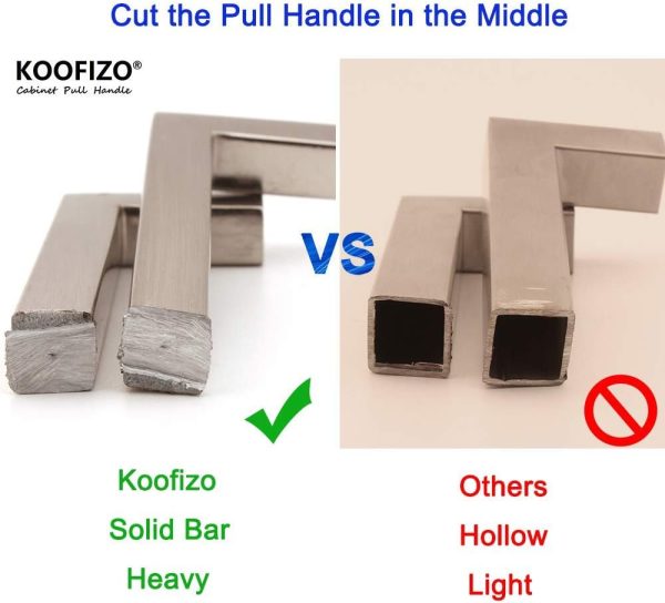 KOOFIZO 30-Pack Solid Square Bar Cabinet Handle - Oil Rubbed Bronze - Image 6