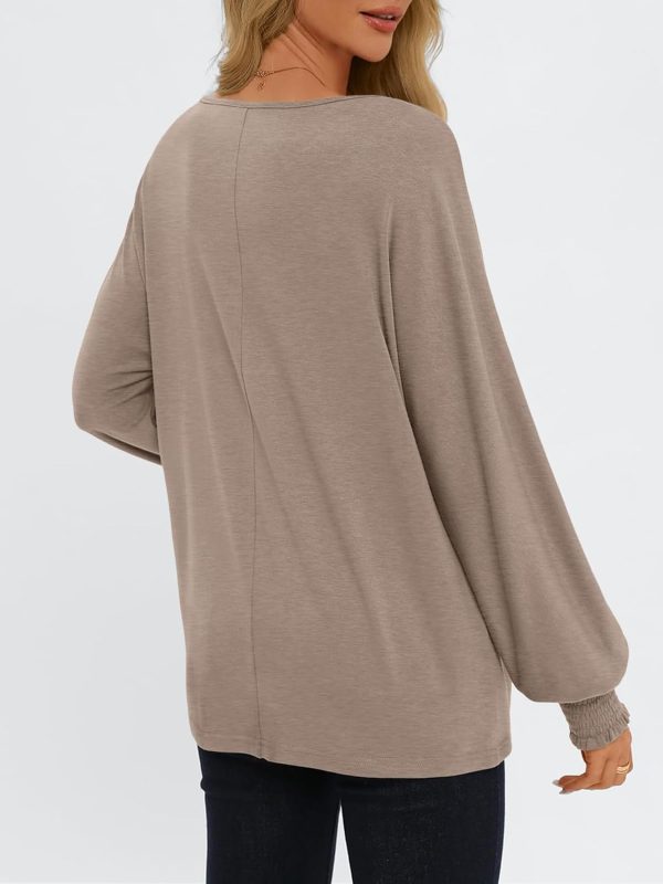 AUTOMET Womens Fall Fashion Long Sleeve Shirts Fall Tops Pleated Shirts - Image 4