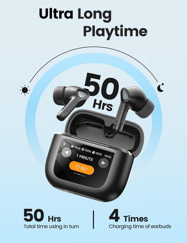 Wireless Earbuds Bluetooth 5.3 Headphones with LED Touch Screen 50H - Image 4