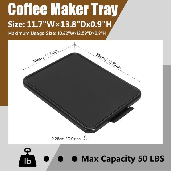 Kitchen Appliance Sliding Tray Coffee Maker Sliding Caddy with Rolling - Image 2