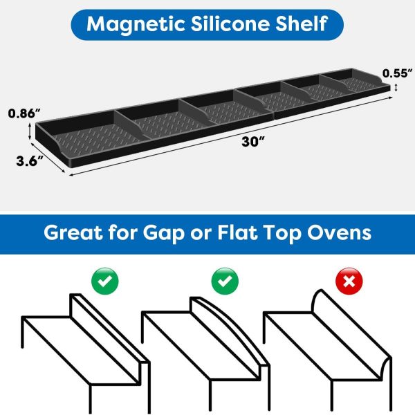 Hydream Stove Top for Silicone Shelf,30 Inch Magnetic Shelf Over the Stove - Image 2