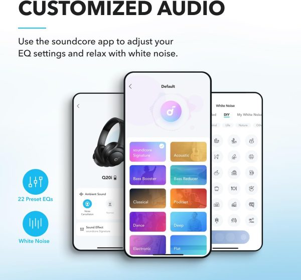 Soundcore by Anker Q20i Hybrid Active Noise Cancelling Headphones, Wireless - Image 4