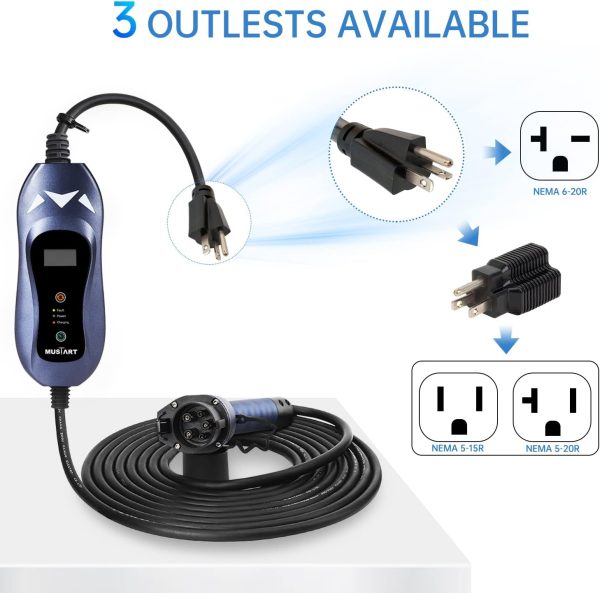 Level 1 and Level 2 Portable EV Charger (16 Amp Adjustable, 100-240V, 25ft - Image 4
