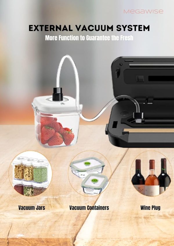 MegaWise Powerful and Compact Vacuum Sealer Machine One-Touch Automatic - Image 5