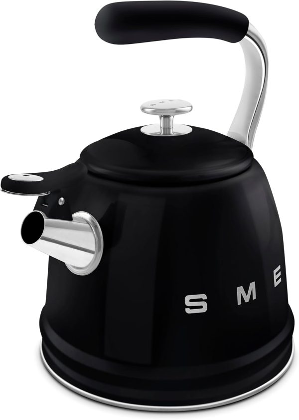SMEG Retro Stovetop Whistling Kettle – 2.4Q (Black) - Image 5