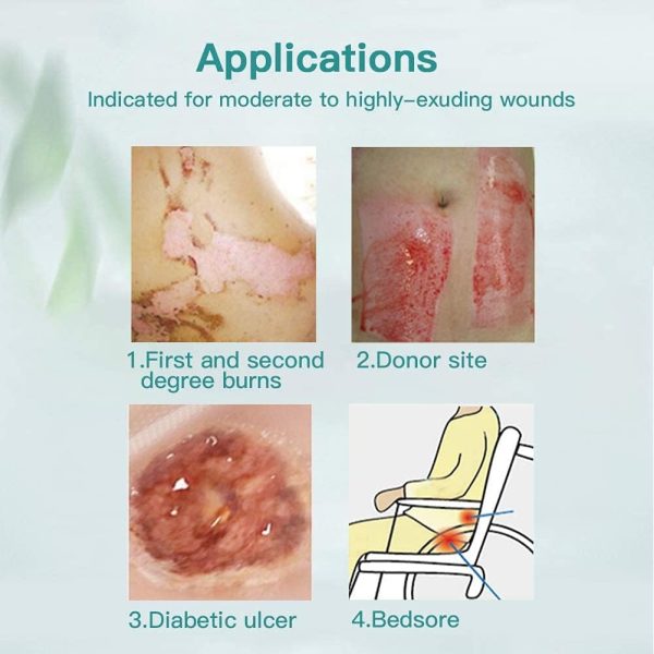 Dimora Silicone Foam Dressing with Border Adhesive 4"x8" Waterproof Wound - Image 8