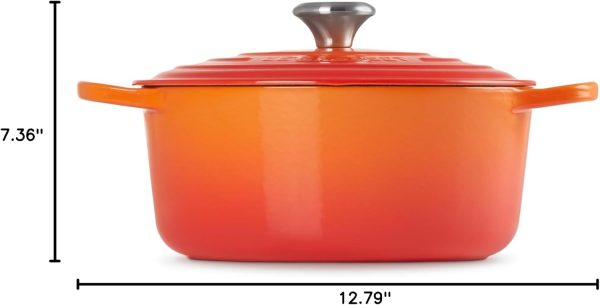 Le Creuset Enameled Cast Iron Signature Round Dutch Oven with Lid, 5.5 - Image 9