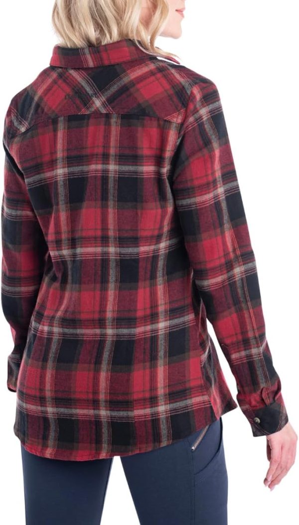 Legendary Whitetails Womens Cottage Escape Flannel Long Sleeve Plaid and - Image 3