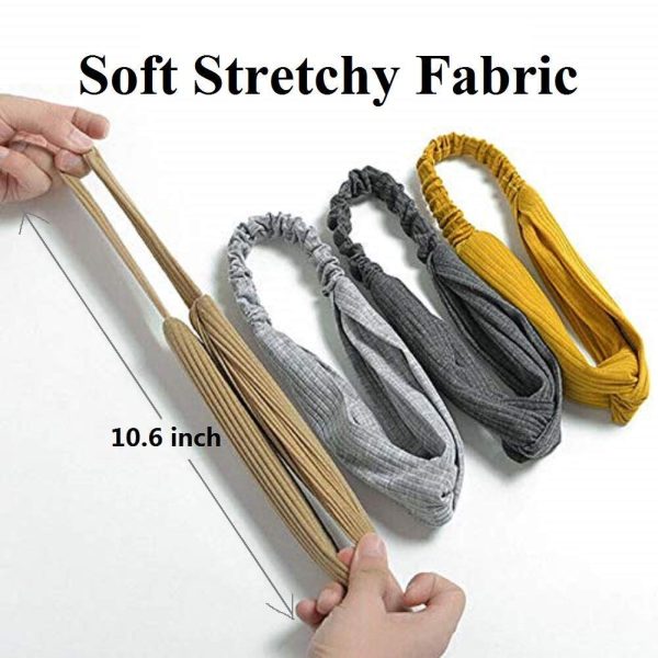 Huachi Headbands for Women Twist Knotted Women Head Bands Boho Stretchy - Image 3