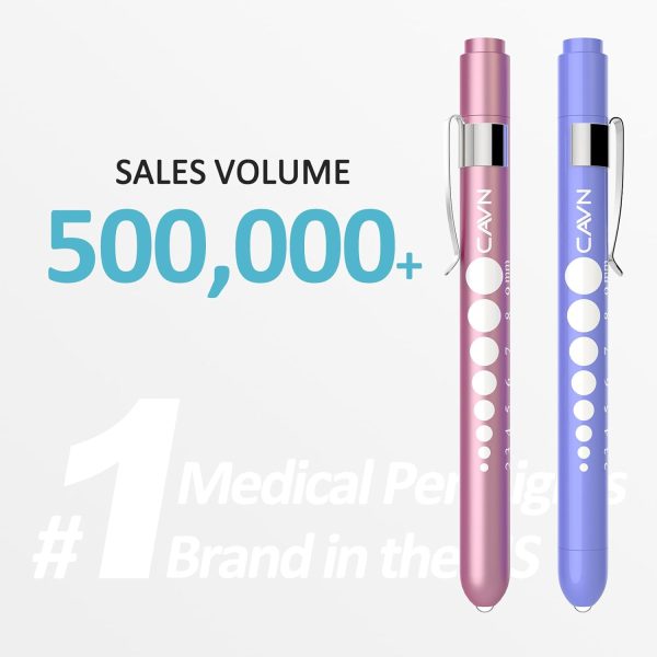 CAVN Pen Light with Pupil Gauge LED Penlight for Nurses Doctors, 2 Pcs - Image 7