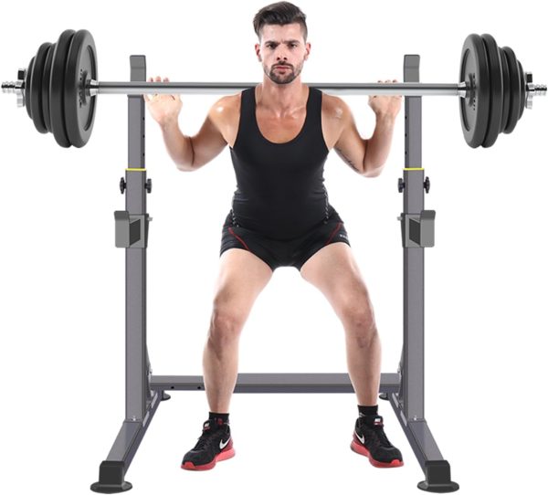 Adjustable Squat Rack,Multi-Function Barbell Rack for Weight Lifting and - Image 7