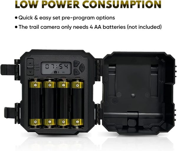 WOSPORTS Mini Trail Camera 2 Pack 24MP 1080P HD, Hunting Camera with Night - Image 2