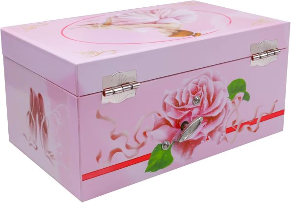 Sweet Musical Jewelry Box with Pullout Drawer and dancing Ballerina Girl - Image 5