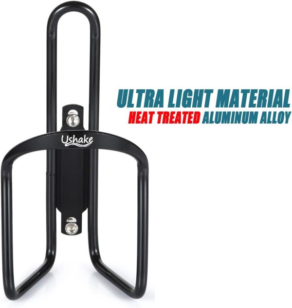 USHAKE Water Bottle Cages, Basic MTB Bike Bicycle Alloy Aluminum - Image 2