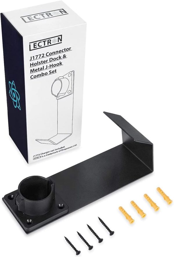 Lectron Electric Vehicle Charger Nozzle Holster Dock & J-Hook Combo for All - Image 6