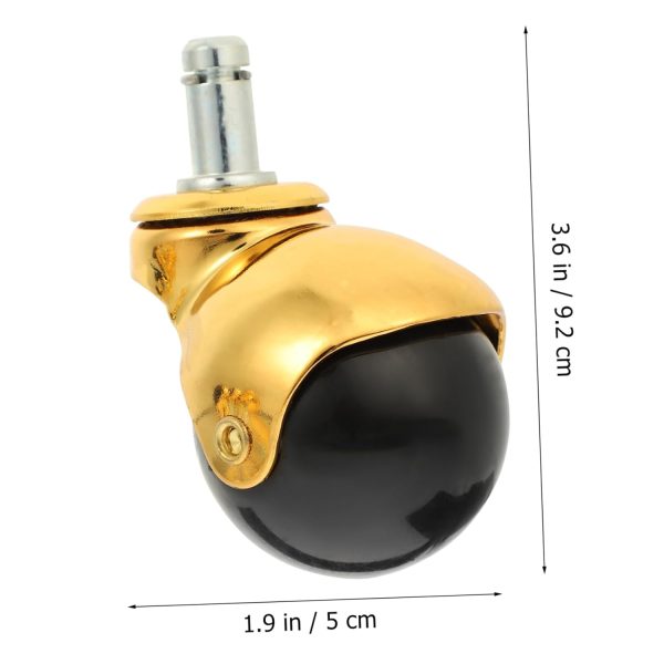 CANIGHT 8 Pcs Gold Swivel Casters Mini Castor Wheels Controller Retractable - Image 5
