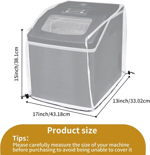Ice Maker Cover,PVC Ice Machine Dustproof Cover,Waterproof Shield for - Image 5