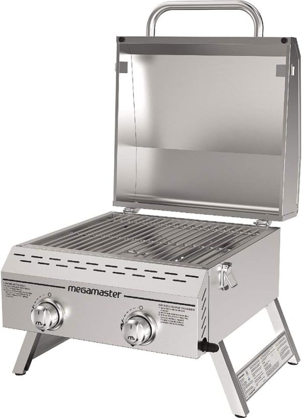 Megamaster Premium Outdoor Cooking 2-Burner Grill, While Camping, Outdoor - Image 14