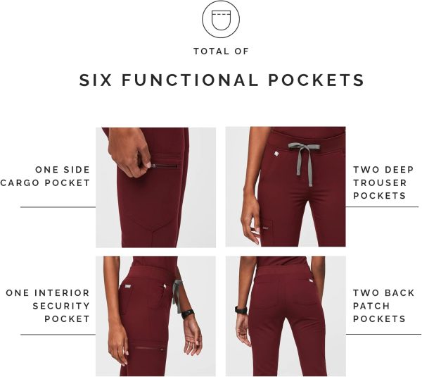 FIGS Zamora Jogger Style Scrub Pants for Women — Slim Fit, 6 Pockets, Yoga - Image 5