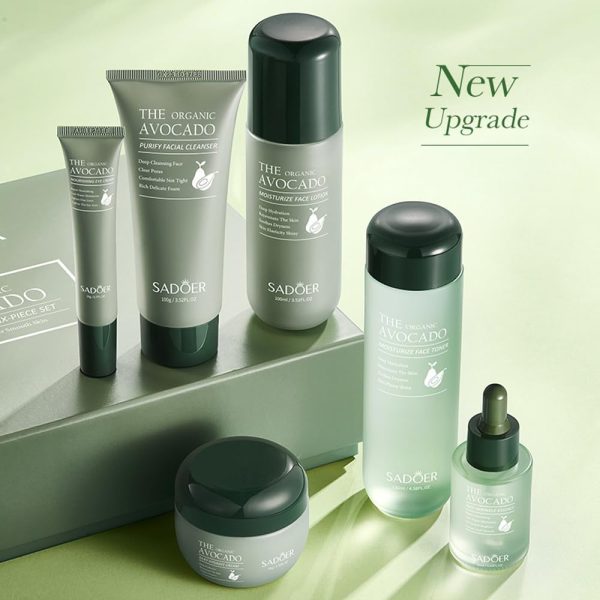 5pcs Avocado Skincare Kit, Skin Care Gift Set with Lip Balm, Toner, Lotion, - Image 8