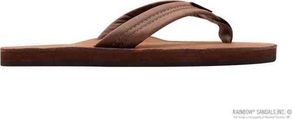 Rainbow Sandals Mens Luxury Leather - Single Layer Arch Support - Image 4