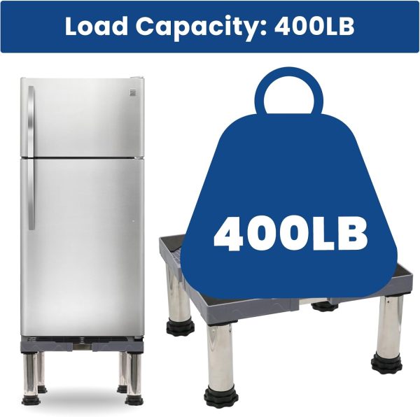 Mini Fridge Stand with 4 Strong Feet Height 9.3"-10.2" Adjustable Dryer - Image 2