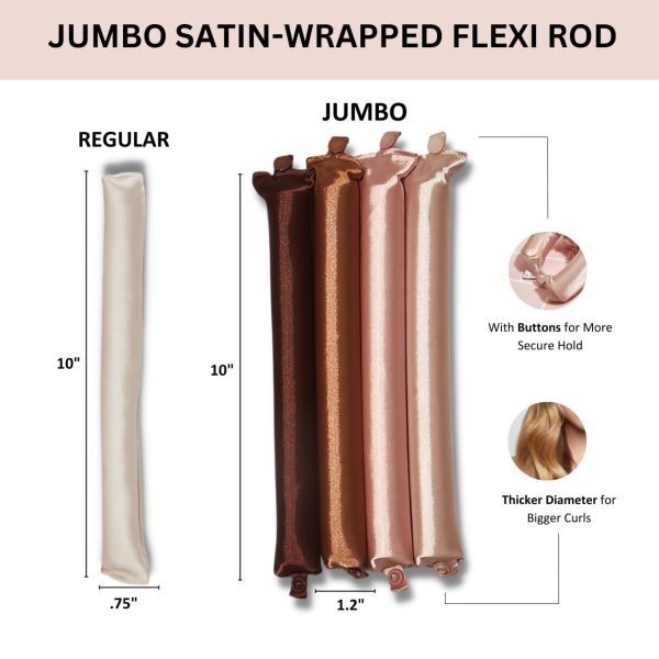 Kitsch Satin Heatless Curling Rod- XL Heatless Hair Curler w/Reliable Snap - Image 2