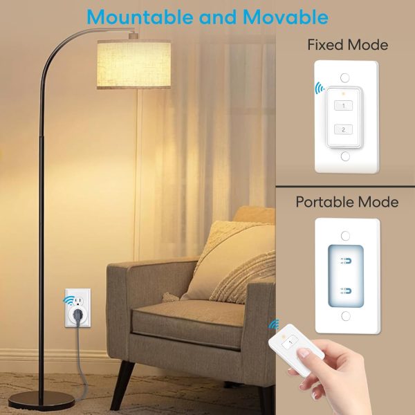 LoraTap Mini Wireless Remote Control Outlet Plug Adapter (2 Pack) with - Image 4