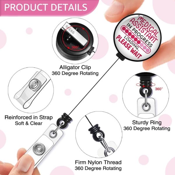 Medical Assistant in Progress Please Wait Badge Reel Retractable with - Image 3