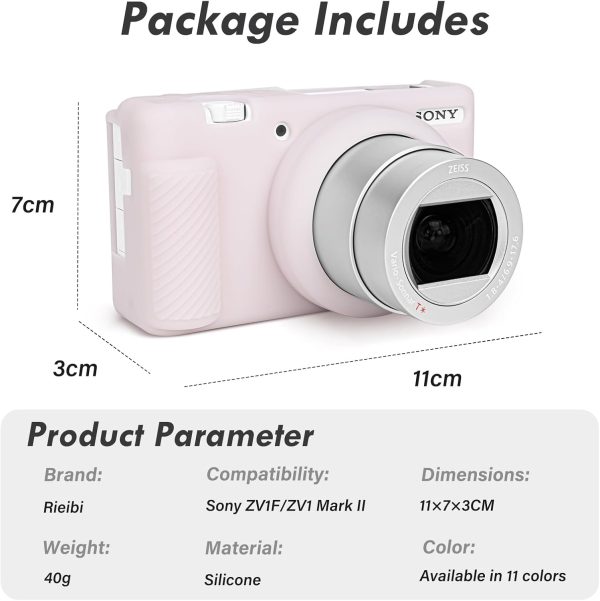 Rieibi ZV-1F Case, Soft Silicone Protective Case for Sony ZV1F/ZV-1M2/ZV-1 - Image 2
