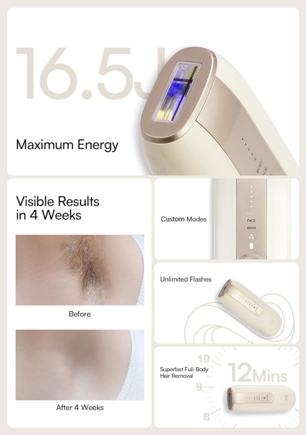 Laser Hair Removal Device for Women and Men, INIA Fond Hair Remover with - Image 9