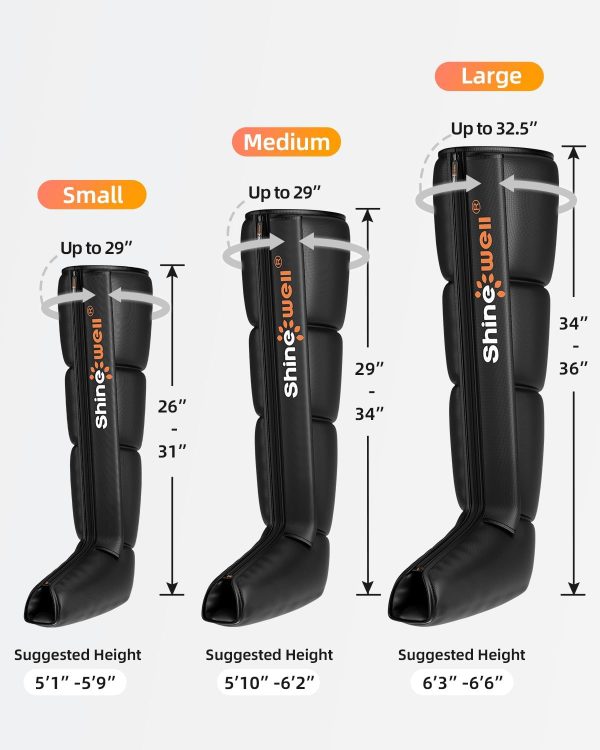 SHINE WELL Air Compression Leg Massager,Professional Leg Recovery System - Image 6