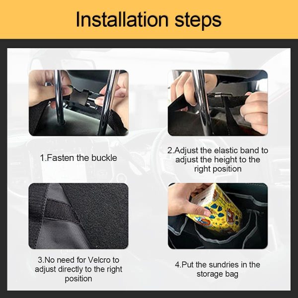 Car Trunk Organizer and Storage, Backseat Hanging Organizer for SUV, Truck, - Image 5