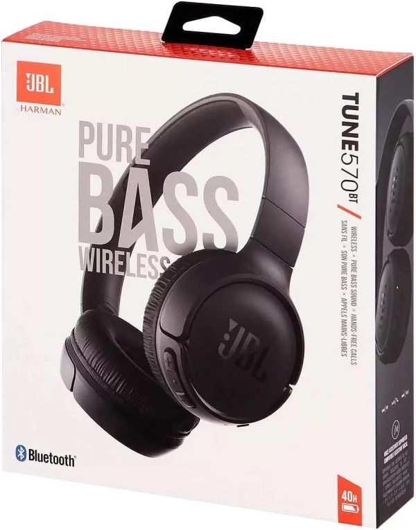 JBL Tune 570BT On-Ear Wireless Bluetooth Headphones with Pure Bass Stereo - Image 6