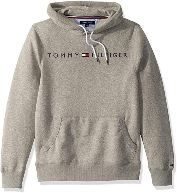 Tommy Hilfiger Men's Long Sleeve Fleece Logo Pullover Hoodie Sweatshirt - Image 5