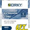 6ft Outdoor Extension Cord for Christmas Decorations - 16/3 Heavy Duty SJTW