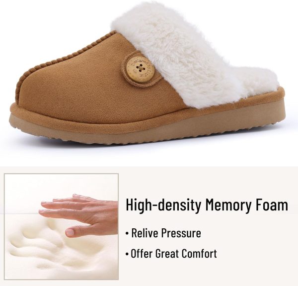 Litfun Fuzzy Slippers for Women with Memory Foam Winter Fluffy House Shoes - Image 2