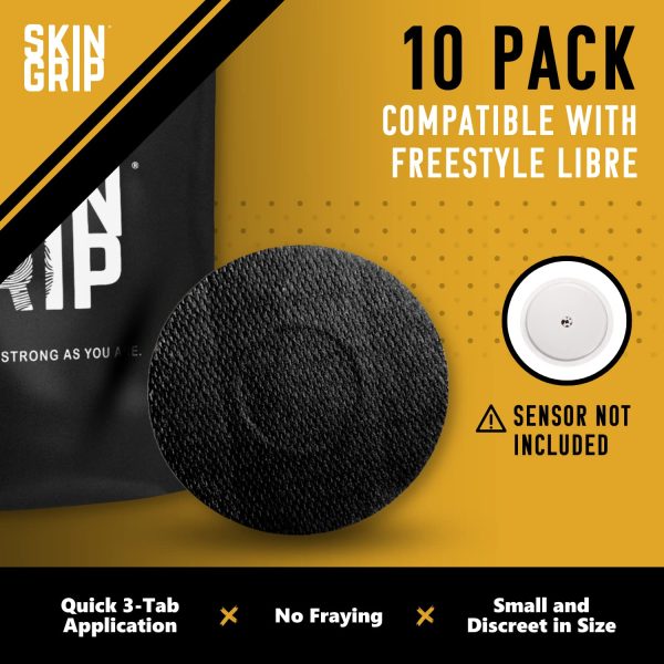 Skin Grip MAX Adhesive Patches for Freestyle Libre (10-Pack), Non-Fraying, - Image 4