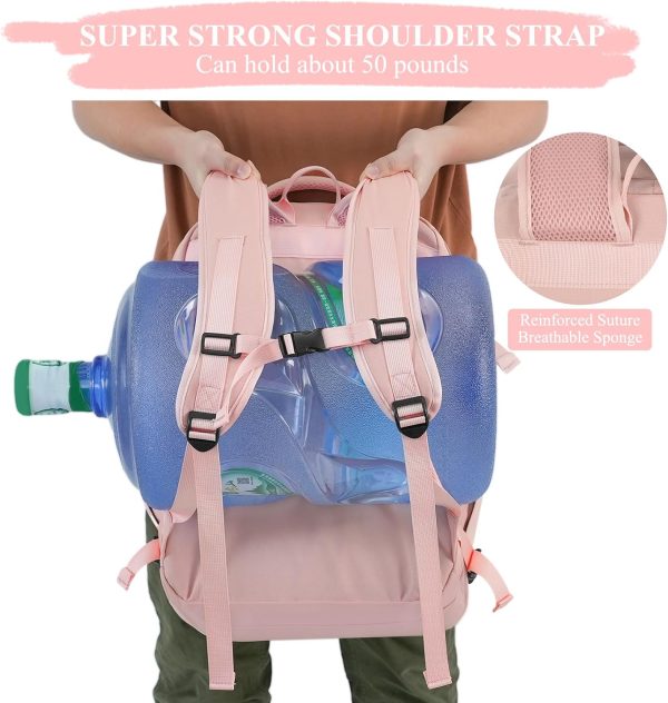 Travel Backpack for Women, 40L Travel Bag Personal Item Size, Waterproof - Image 2