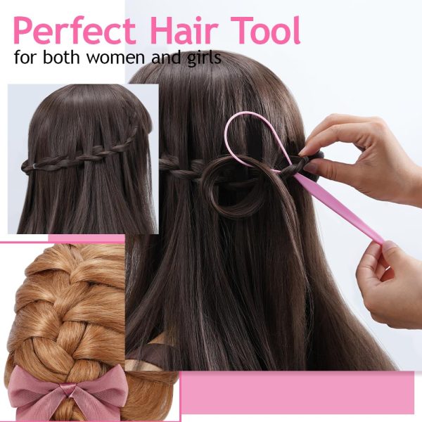 TsMADDTs Hair Styling Tool Set - 3 Pcs French Braid Tool, Rat Tail Comb, - Image 5