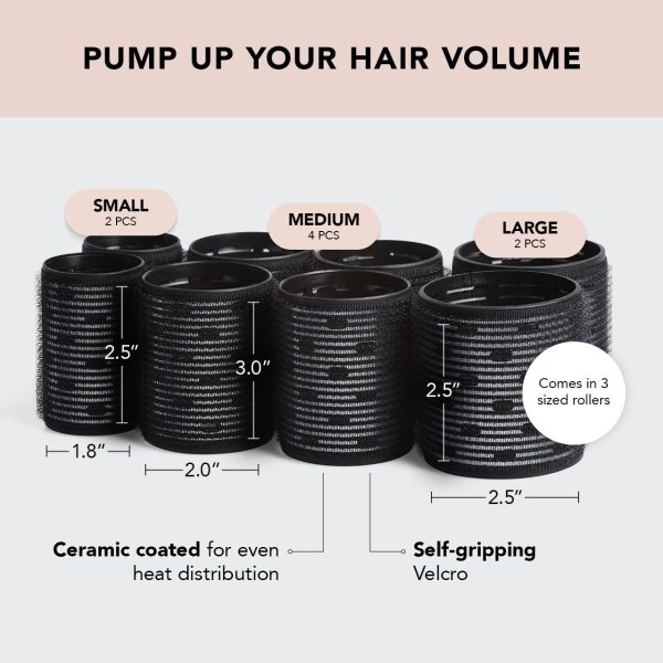 Kitsch Ceramic Thermal Rollers - Self Grip Hair Rollers for Blowout Look - Image 2
