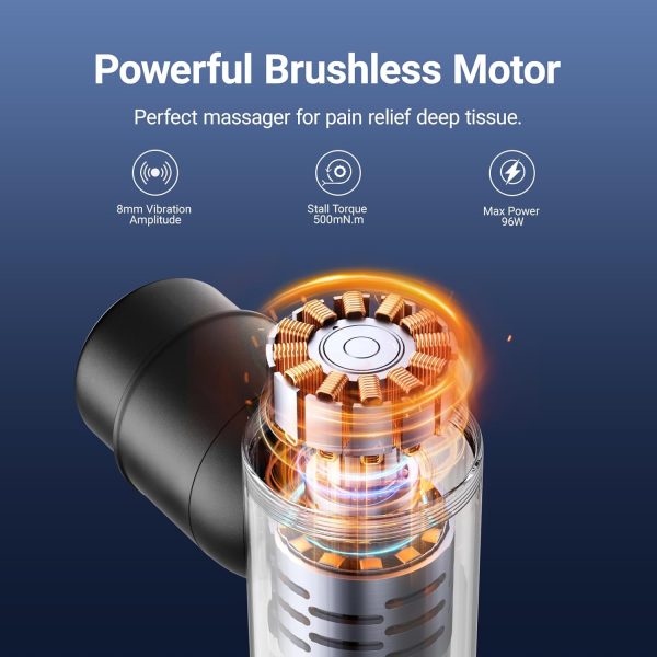 MERACH Mini Massage Gun with 8mm Amplitude, Percussion Massage Tools with 5 - Image 3