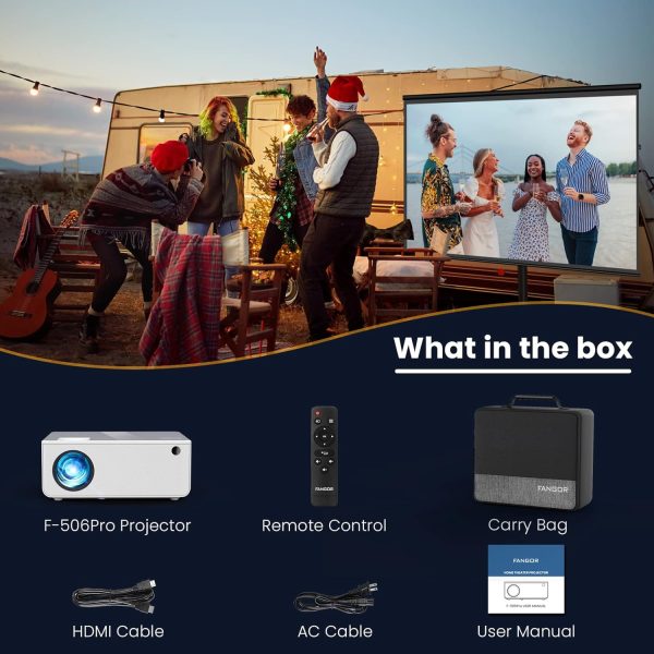 FANGOR 1080P HD Projector, WiFi Bluetooth Projectors, Max 230” Projection - Image 6