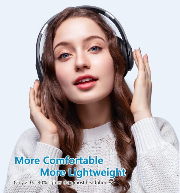 Bluetooth Headphones Over Ear, 60 Hours Playtime Foldable Headphones - Image 6
