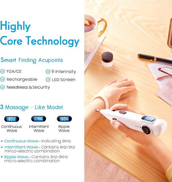 Electronic Acupuncture Pen Rechargeable Electric Acupressure Pen Meridian - Image 6