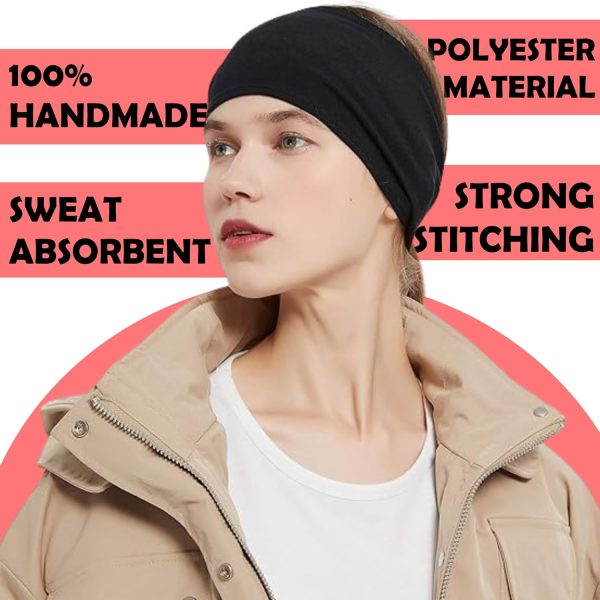 Lotus78, Pack of 12 Wide Headbands for Women Non Slip, Fashionable Sports - Image 4