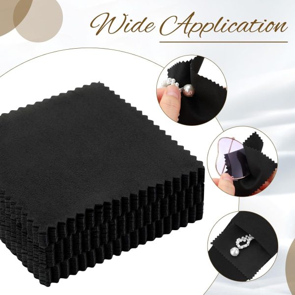 Cunno 120pcs Microfiber Jewelry Pouch Packaging Bag Luxury Gift Fixed Strap - Image 4