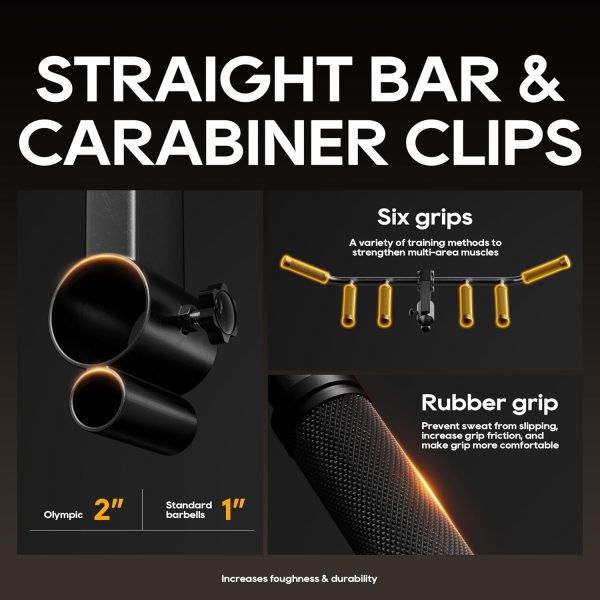Multi-Grip T Bar Row Handle Landmine Attachment with Rubber Grip, fits 1" & - Image 2