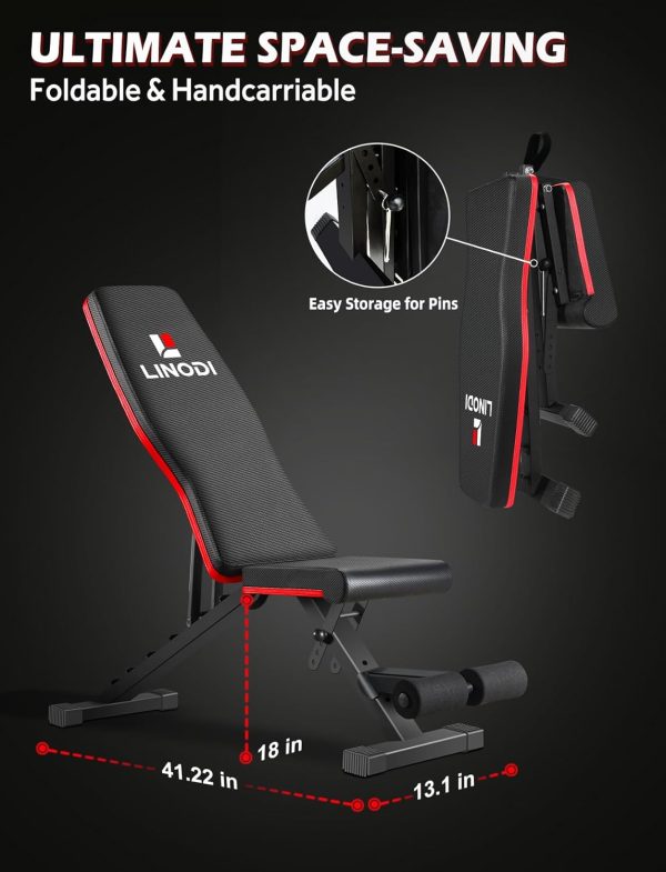 Weight Bench, Adjustable Strength Training Benches for Full Body Workout, - Image 9